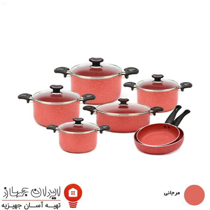 سرویس پخت و پز و ماهیتابه زرساب سری ویولت 12 پارچه مدلVL-7800